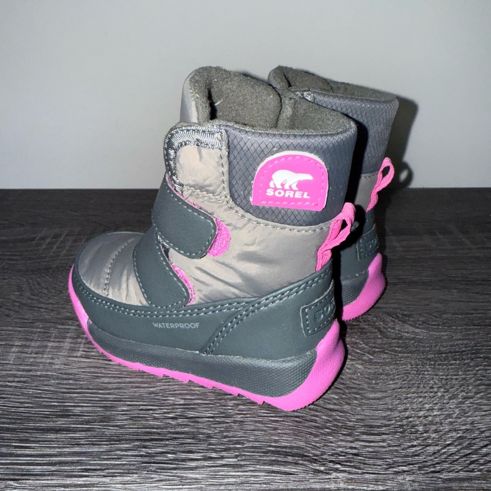Sorel Toddler Gray and Pink Winter Boots